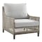 Armen Living Silvana 4 Piece Outdoor Gray Fabric and Wicker Conversation Set 840254332959 - alternate 3